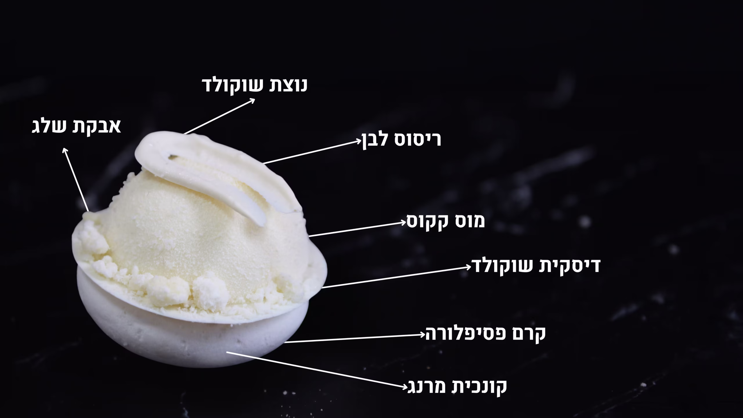 קונכיות מרנג פסיפלורה קוקוס